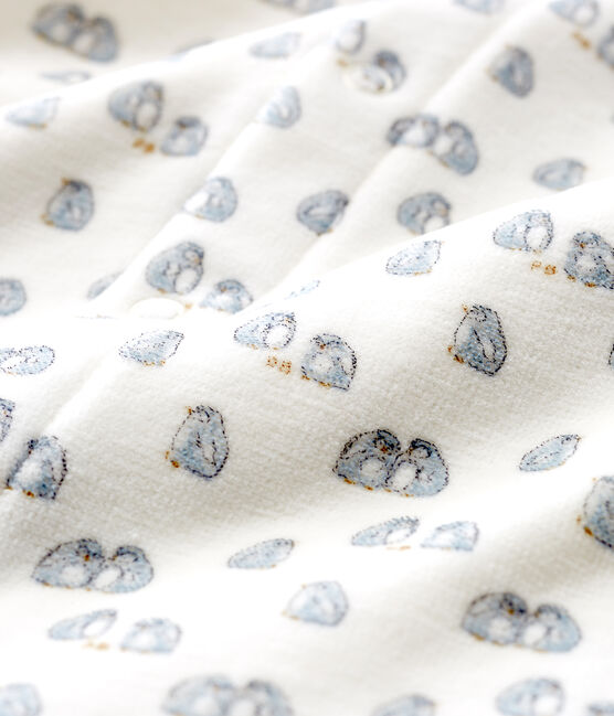 Baby Boys' Velour Bodyjama MARSHMALLOW white/MULTICO white