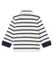 Baby boy's sailor striped polo shirt MARSHMALLOW white/SMOKING blue