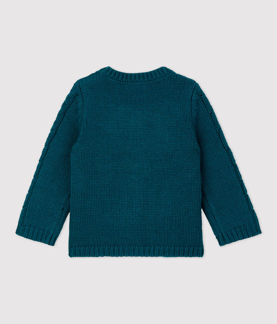 Babies' Wool/Cotton Cardigan PINEDE green