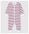 Petit Bateau Babies' Footless Cotton Sleepsuit MARSHMALLOW white/MULTICO white