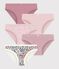Pack of children's flower-patterned cotton pants multicolor