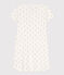 Girls' Palm Patterned Cotton Nightdress MARSHMALLOW white/MULTICO white