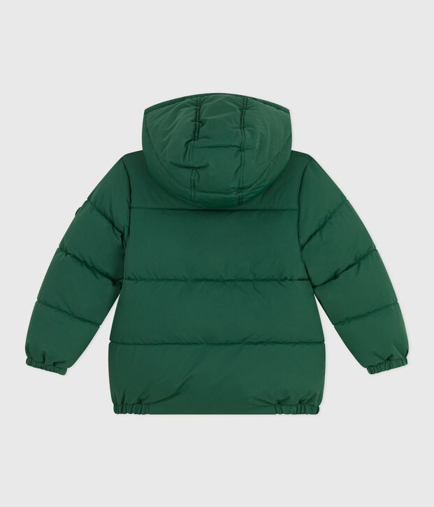 Children's plain puffer jacket green