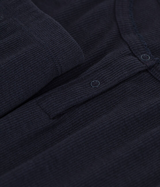 Women's Plain Cotton and Lyocell Short Pyjamas with Straps SMOKING blue