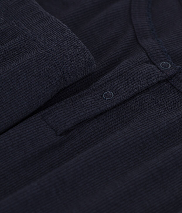 Women's Plain Cotton and Lyocell Short Pyjamas with Straps blue