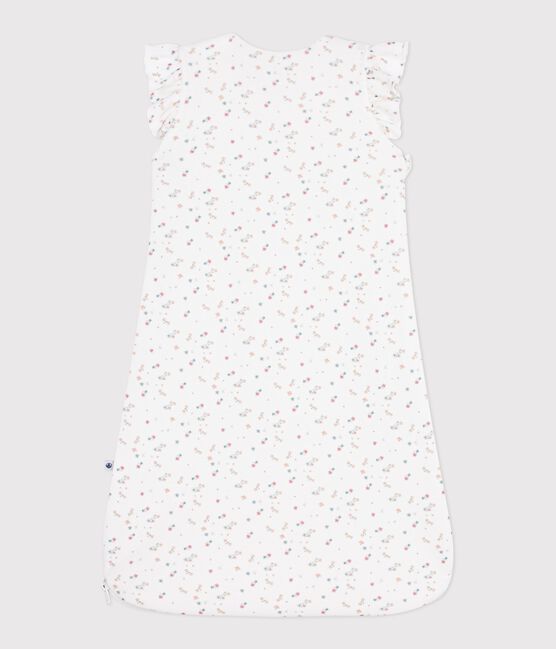 Babies' 3 TOG floral-print corduroy sleeping bag MARSHMALLOW white/MULTICO white