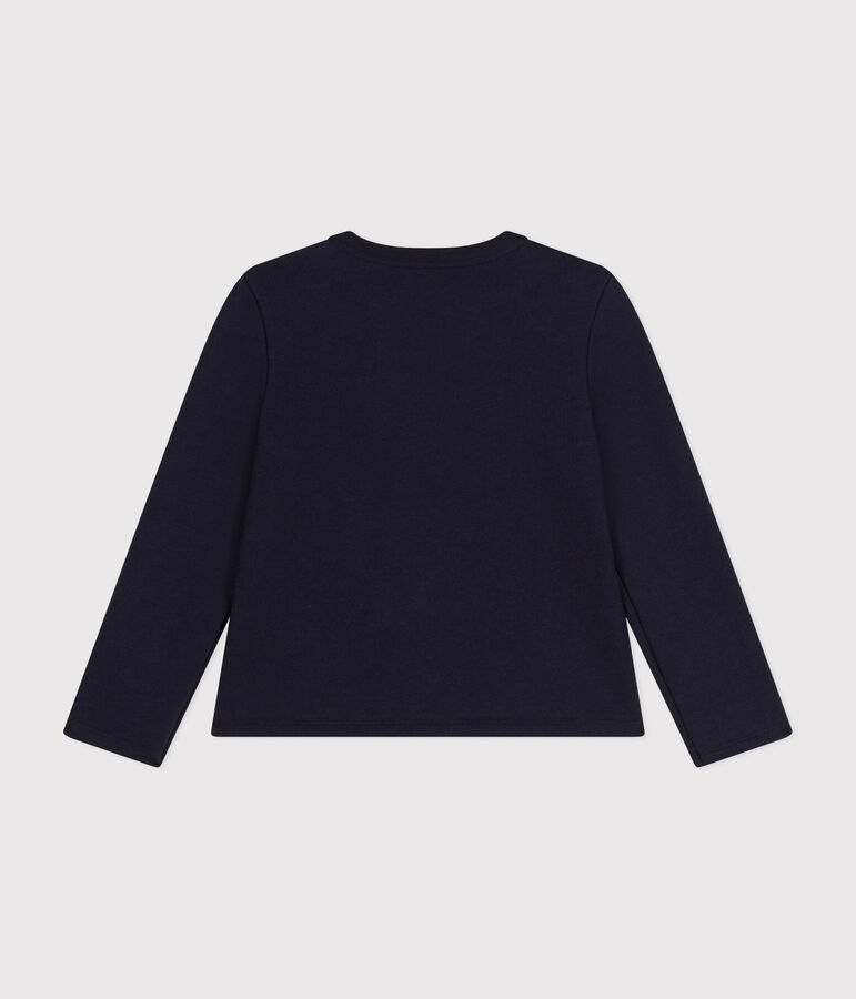 Girls' fleece cardigan blue