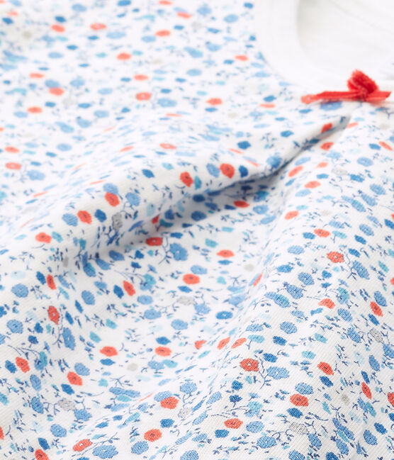 Girl's little flower print pyjamas LAIT white/MULTICO white