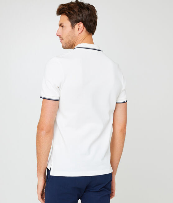 Men's short-sleeved polo shirt MARSHMALLOW white