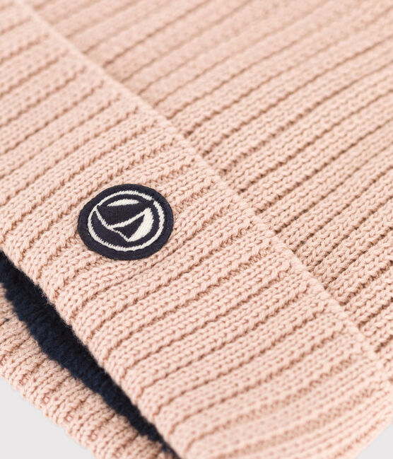 Unisex Fleece-Lined Knitted Hat SALINE pink
