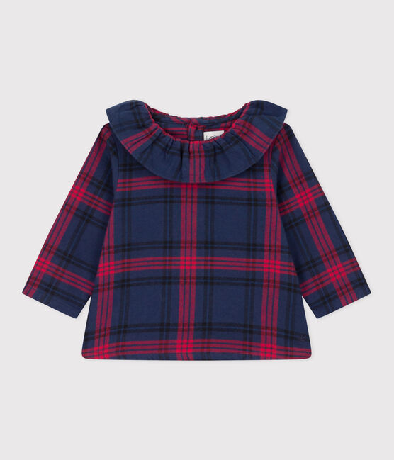 Babies' Long-Sleeved Blouse SMOKING blue/MULTICO white