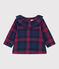 Babies' Long-Sleeved Blouse SMOKING blue/MULTICO white