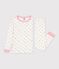 Children's snug-fitting printed cotton pyjamas white/multicolor