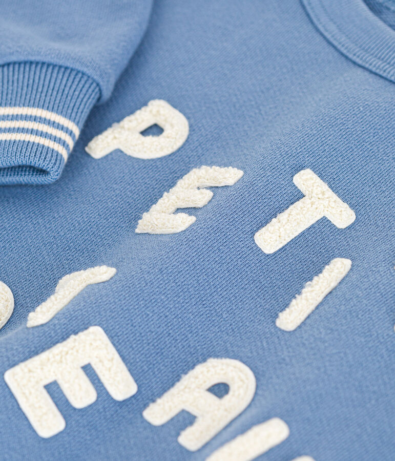 Fleece sweatshirt for girls or boys BEACH blue