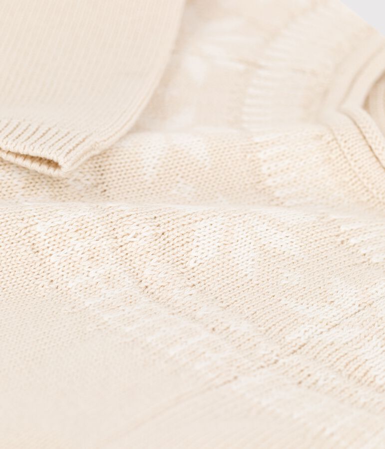 Girls' Wool/Cotton Jumper beige/white