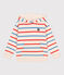 Children's unisex stripy cotton hoodie AVALANCHE white/MULTICO