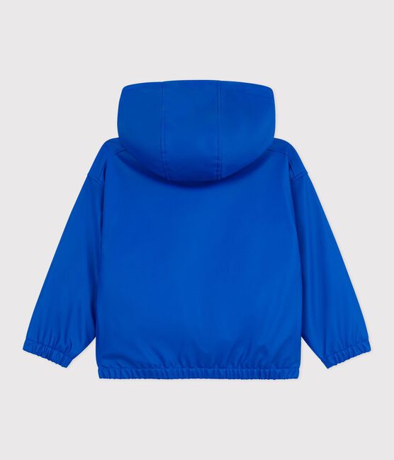 Children's jacket in plain PU PERSE blue