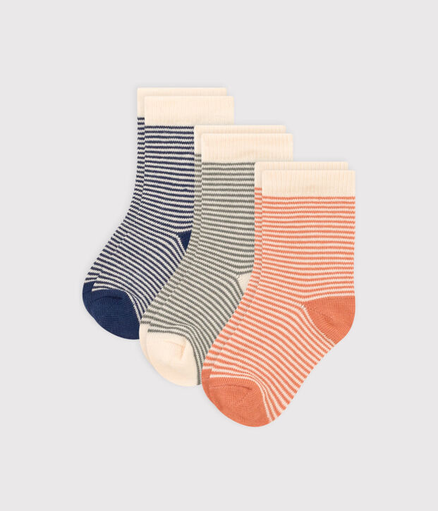 Babies' Pinstriped Socks - 3-Pack multicolor
