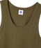 Women's vest top in heritage rib LITOP green