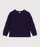 Children's long-sleeved plain cotton T-shirt SOIR
