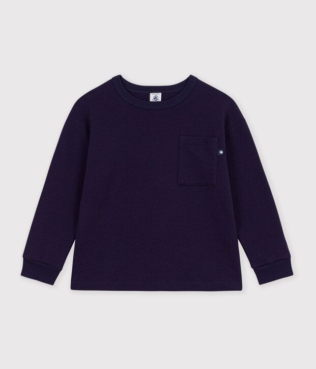 Children's long-sleeved plain cotton T-shirt SOIR