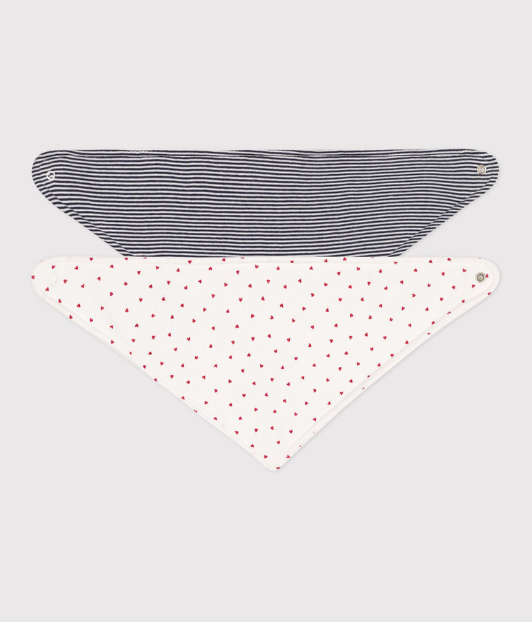 Babies' cotton bandana bibs - 2-Pack multicolor