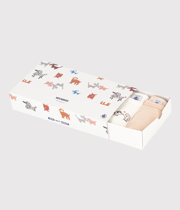 Babies' Dog Themed Long-Sleeved Cotton Bodysuits - 5-Pack multicolor