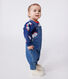 Babies' long-leg elastane denim dungarees
