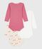 Pack of long-sleeved printed cotton bodies for babies variante 1