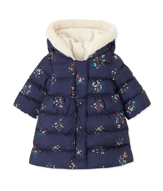 Baby girl's print padded jacket SMOKING blue/MULTICO white