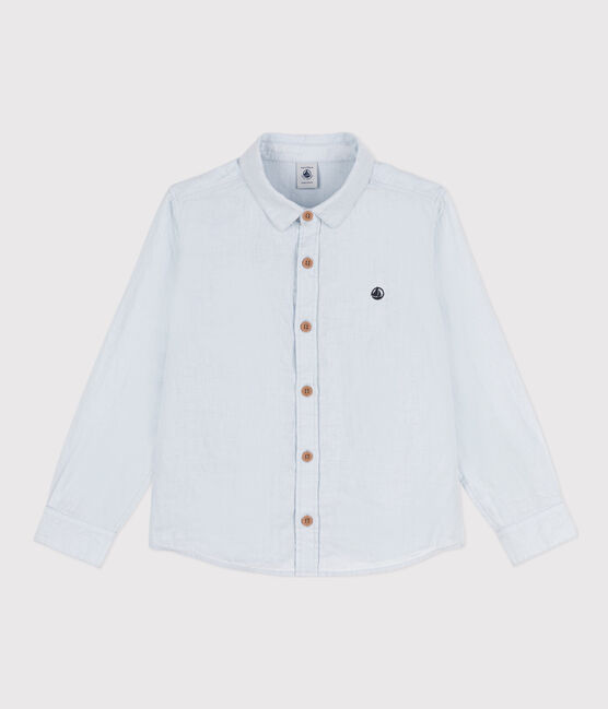 Boys' Long-Sleeved Linen Shirt PLEINAIR