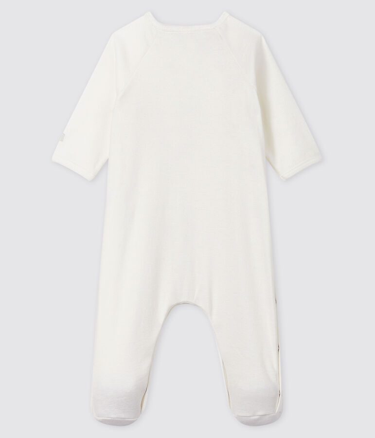 Baby's White Organic Cotton Sleepsuit white