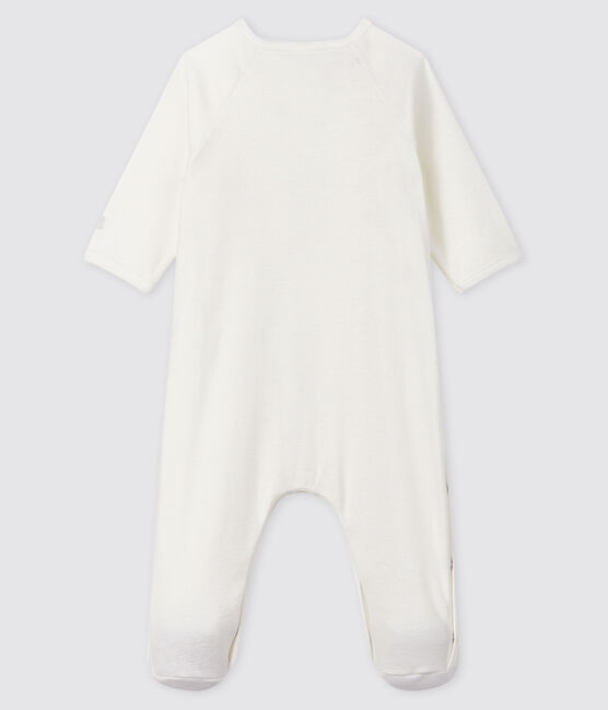 Baby's White Organic Cotton Sleepsuit MARSHMALLOW white