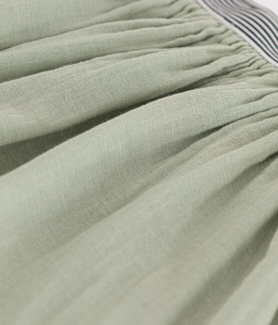 Girls' Cotton Gauze Skirt HERBIER green