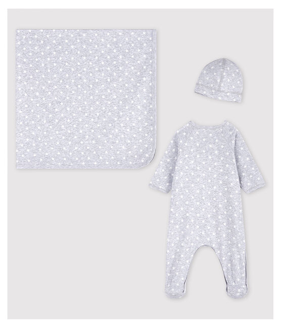 Babies' Marled Grey Organic Cotton Newborn Gift Set variante 1