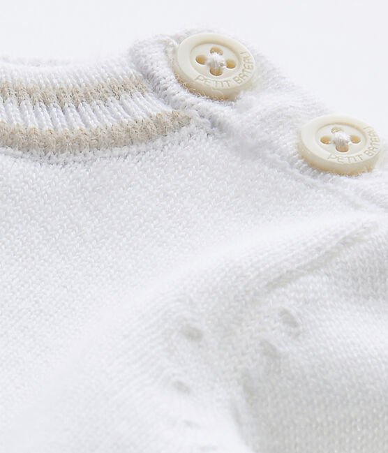 Baby boy's knit sweater MARSHMALLOW white