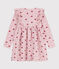Children's long-sleeved cotton dress JOLI pink/MULTICO white