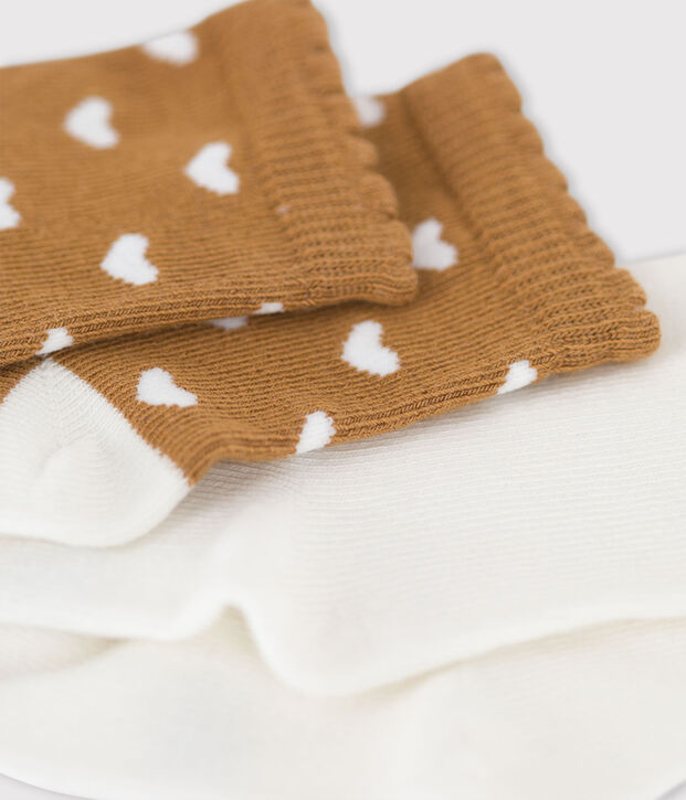 Babies' Heart Patterned Socks - 2-Pack multicolor
