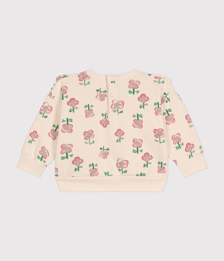 Babies' fleece sweatshirt AVALANCHE white/MULTICO