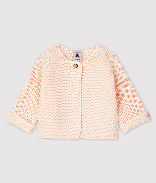 Babies' Organic Cotton Knitted Cardigan pink