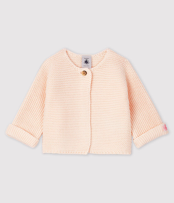 Babies' Organic Cotton Knitted Cardigan FLEUR pink