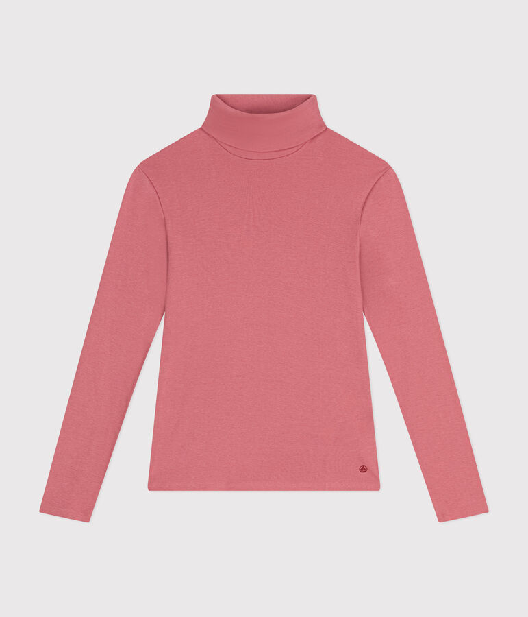 Women's The Iconic rollneck cotton T-shirt ROSEWOOD pink
