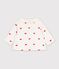 Babies' blouse in velour embroidered with a bow motif Ecru/red