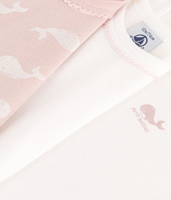 Short-Sleeved Whale Themed Cotton Bodysuits - 3-Pack variante 1