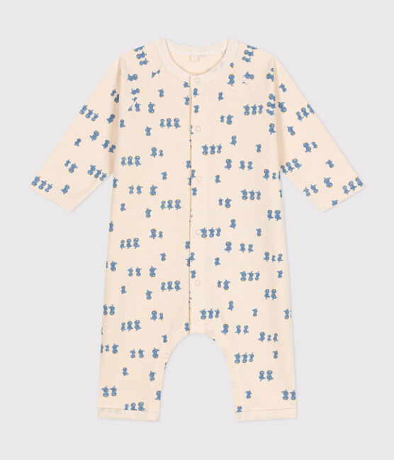 Babies' fleece jumpsuit AVALANCHE white/MULTICO