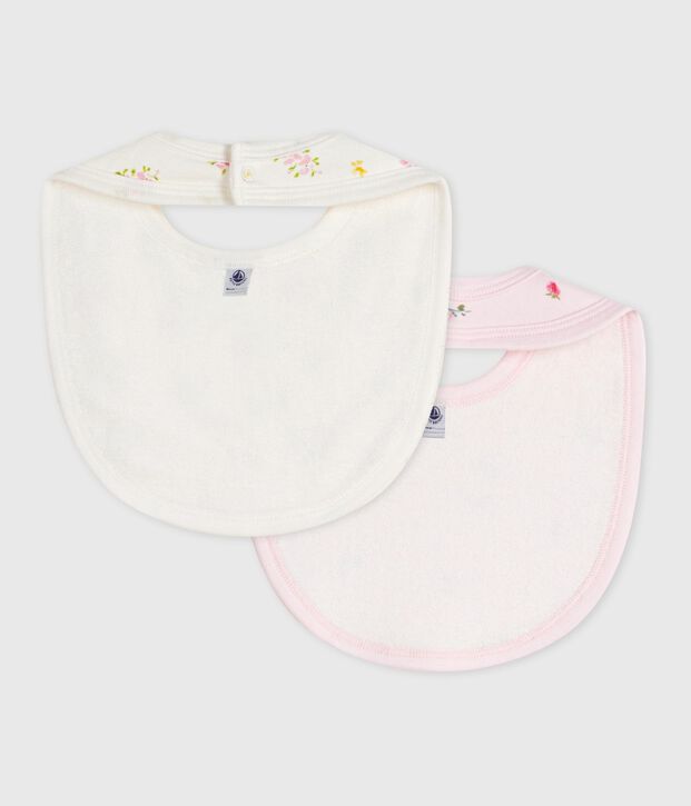 Pack of babies' floral-print cotton bibs multicolor