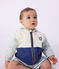 Babies' colour block printed windbreaker, pinstripe lining blue/multicolor