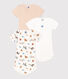 Babies' Short-Sleeved Dog Themed Cotton Bodysuits - 3-Pack