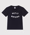 Boys' Lightweight Jersey T-shirt SMOKING blue/MARSHMALLOW white