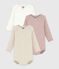 Babies' Long-Sleeved Cotton Bodysuits - 3-Pack variante 1